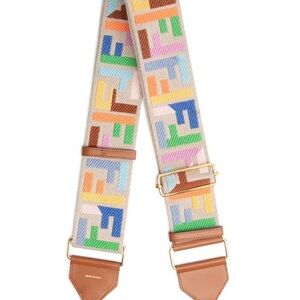 Fendi Tan and Green Strap with Gold Hardware